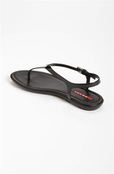 prada logo thong sandal